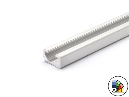 Profilé aluminium 11x20L type B rainure 8 - longueur de barre 3 mètres - revêtement en poudre disponible en différentes couleurs