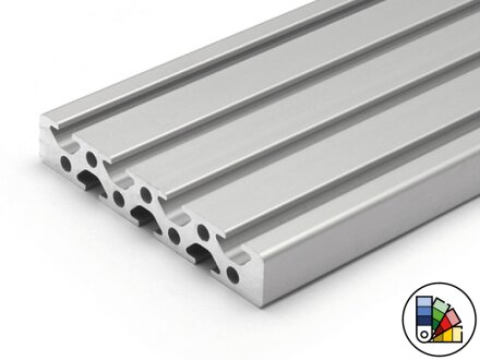 Aluminum profile 80x14S I-type groove 5 - bar length 3 meters - powder coating available in various colors
