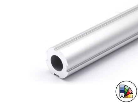 Tubo perfilado de aluminio D30 pesado - ranura tipo I 8 - longitud de barra 3 metros - recubrimiento en polvo disponible en varios colores