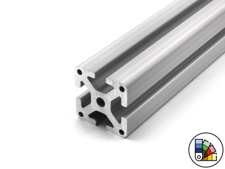 Perfil de aluminio 50x50L ranura tipo I 10 (ligero) - longitud de la barra 3 metros - recubrimiento en polvo disponible en varios colores