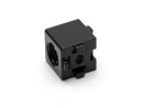 Cube connector 2D 20 I-type groove 5 including cover caps, black powder-coated