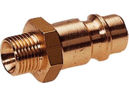Barbed fitting made of brass with external threads for coupling sockets nominal size 7.2 / 7.8 G1 / 4a