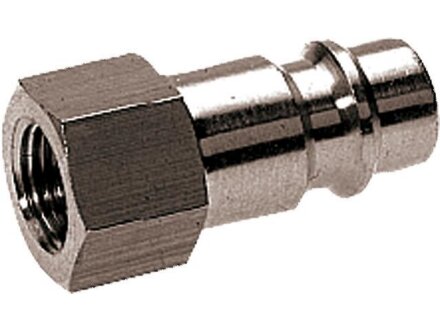 Barbed fitting made of brass plated with an internal thread for coupling sockets nominal size 7.2 / 7.8 G1 / 8i