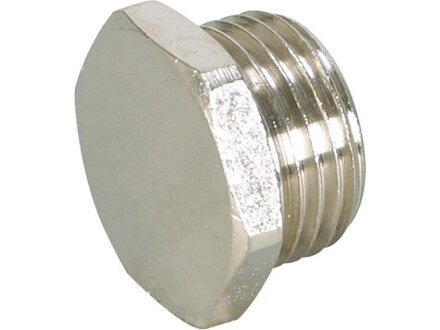 Locking screw made of brass plated with cylindrical external thread and external hexagon G1 / 2