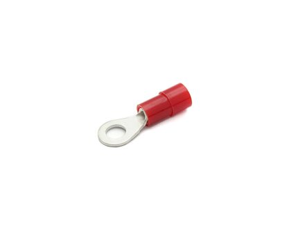 Terminal de cable de anillo, aislado rojo M3, 0,5-1,0 mm², aislamiento PA, 100 piezas