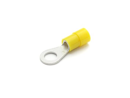 Terminal de cable de anillo, aislado amarillo M6 4.0 - 6.0 mm², aislamiento PA, 50 piezas