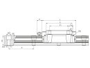 Carrello lineare HRC 25 FN modello con flangia, è possibile selezionare le opzioni
