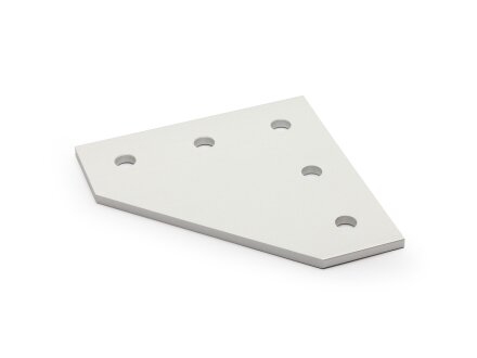 Connection plate - 3030, aluminum, anodized, I-type groove 6, B-type groove 8
