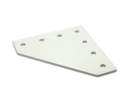 Connection plate - 160*6*160, aluminum, anodized, I-type groove 8