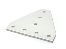 Connection plate - 160*6*160, aluminum, anodized, I-type groove 8