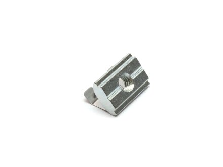 Slot nut with spring - 13.8*5.3*20, M4, galvanized steel, B-type slot 10