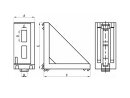 Angolo di connessione - 2040-6, alluminio lucido, scanalatura tipo I 5, scanalatura tipo B 6
