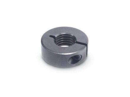 Threaded clamping ring slit, size and material can be selected