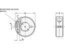 Anello di serraggio filettato con intaglio, dimensione e materiale selezionabili