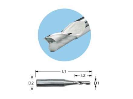 Fresa de un diente VHF Varius para aluminio y metales no ferrosos 0300-3-100-40
