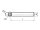 Threaded rod galvanized with ball 10mm, M8X20, wrench 13, steel,