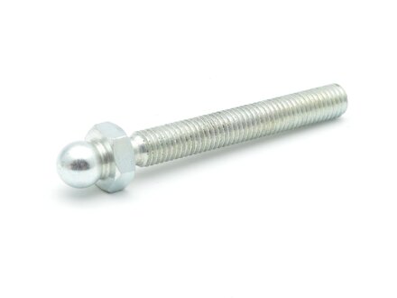 Threaded rod galvanized with ball 10mm, M8X60, wrench 13, steel,