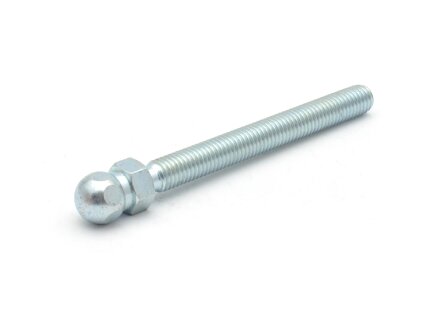Threaded rod galvanized with ball 15mm, M10x90, spanner 14, steel,