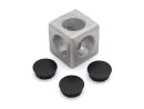 Conector de cubo 3D 40 tipo I ranura 8 incl.3 tapas de cubierta