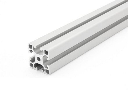 Profilo in alluminio 40x40 L asola tipo I 8 chiaro argento