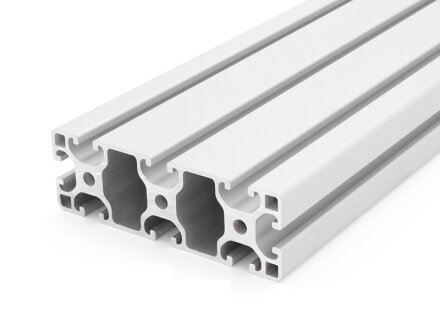 Perfil de aluminio 40x120 L tipo I ranura 8 ligero, plata