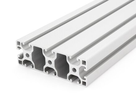 Aluminiumprofil 40x120 L I Typ Nut 8 leicht Alu Profil silber eloxiert - Standardlänge  50mm