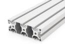 Aluminiumprofil 40x120 L I Typ Nut 8 leicht Alu Profil silber eloxiert - Standardlänge  100mm