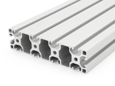 Aluminiumprofil 40x160 L I Typ Nut 8 leicht Alu Profil silber eloxiert - Standardlänge  500mm